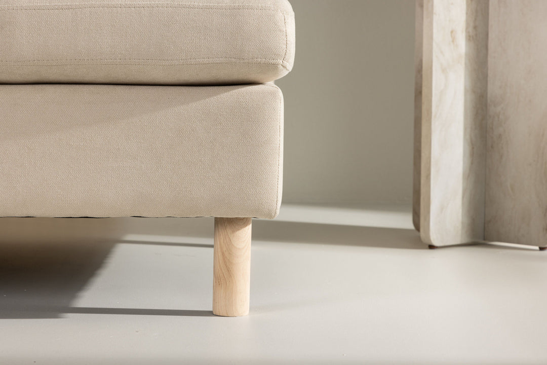 Venture Home Zero Single Sofa - Woodlook / Beige Fabric