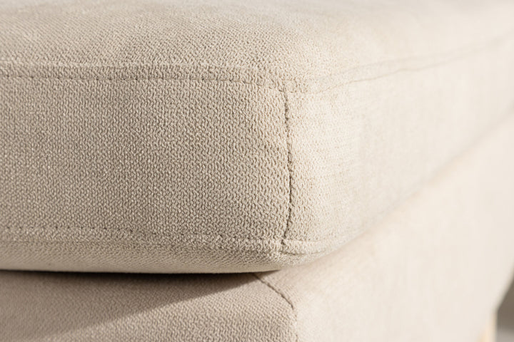 Venture Home Zero Single Sofa - Woodlook / Beige Fabric