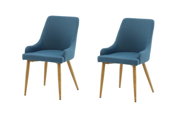 Venture Home Plaza Matstol 2-pack - Ek-Look / Blå