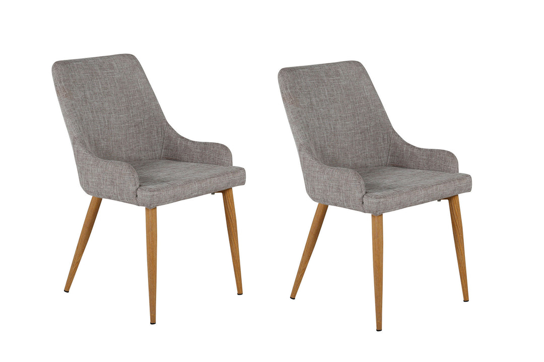 Venture Home Plaza Matstol 2-pack - Ek-Look / Ljusgrå
