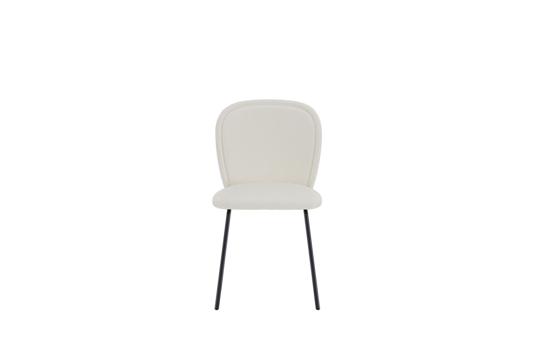 Venture Home Carl Spisestol 2-pak - Sort / Cremefarvet Velour