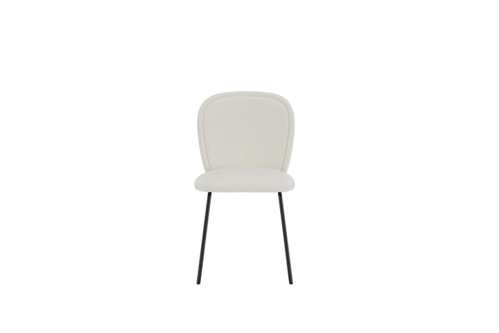Venture Home Carl Spisestol 2-pak - Sort / Cremefarvet Velour