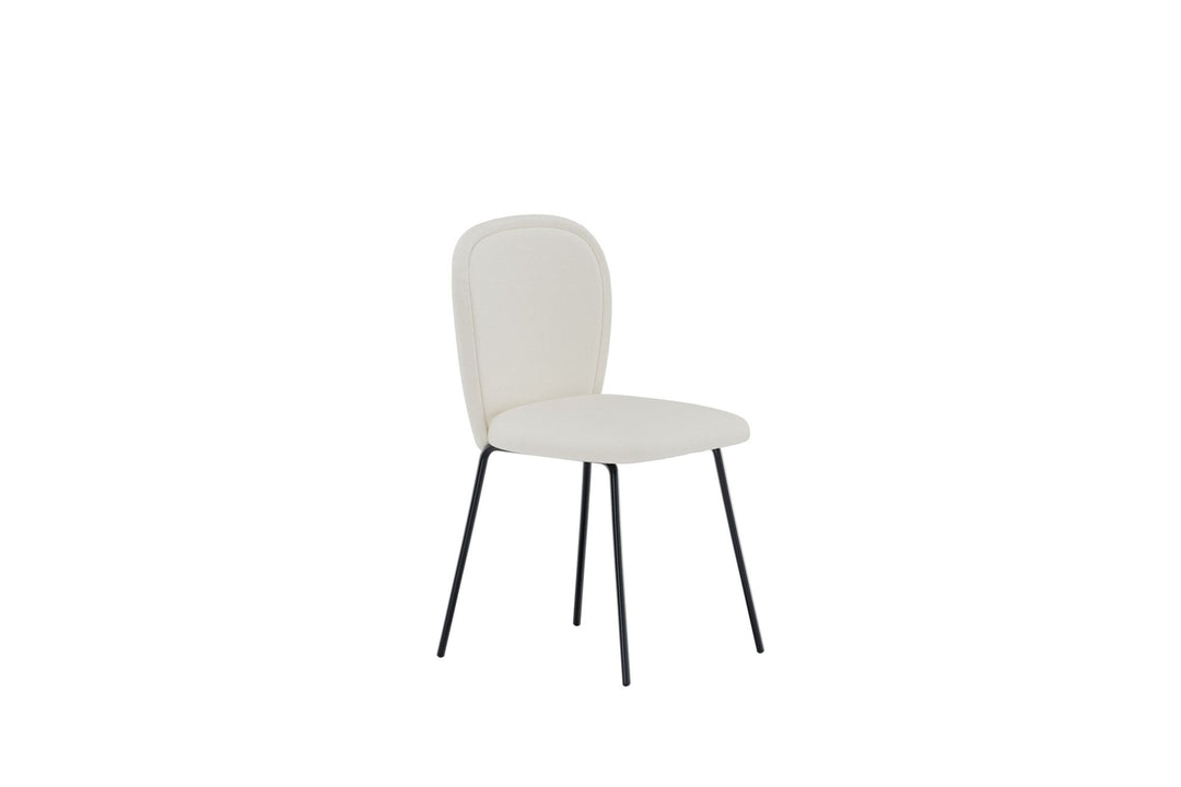 Venture Home Carl Spisestol 2-pak - Sort / Cremefarvet Velour