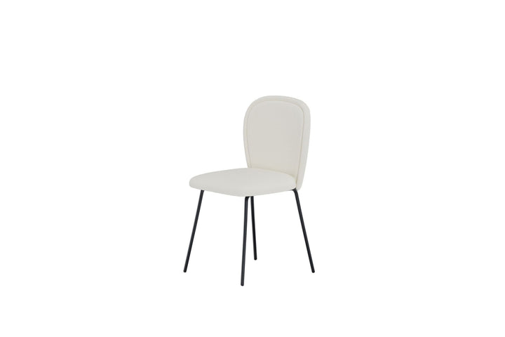 Venture Home Carl Spisestol 2-pak - Sort / Cremefarvet Velour
