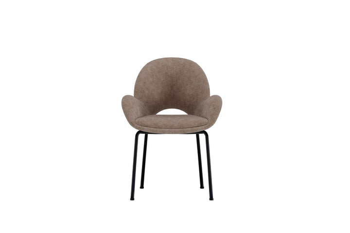 Venture Home Florensa Dining Chair - 2-pack - Black / Brown Velvet