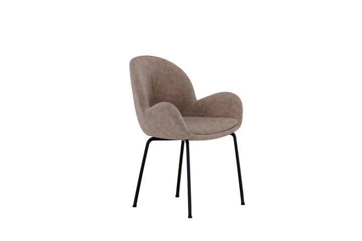 Venture Home Florensa Dining Chair - 2-pack - Black / Brown Velvet