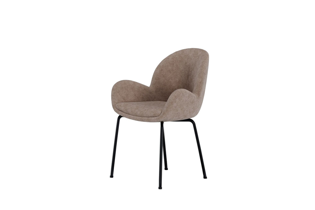 Venture Home Florensa Dining Chair - 2-pack - Black / Brown Velvet