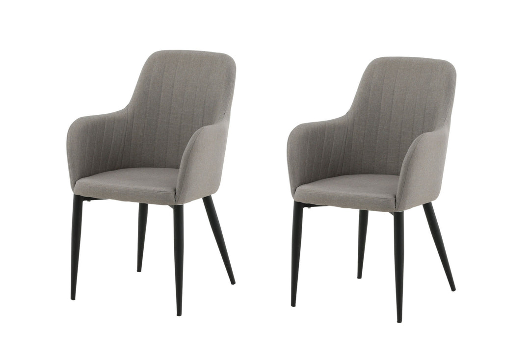 Venture Home Comfort Chair 2-pack Polar grey - Black Legs