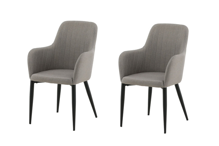 Venture Home Comfort Chair 2-pack Polar grey - Black Legs