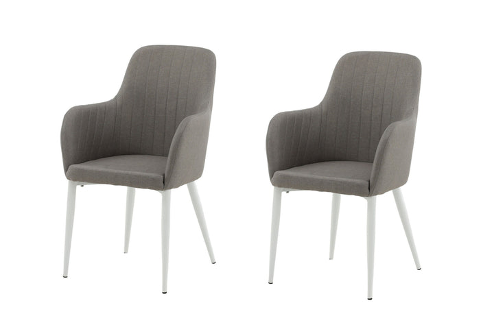 Venture Home Comfort Chair 2-pack Polar grey - White Legs