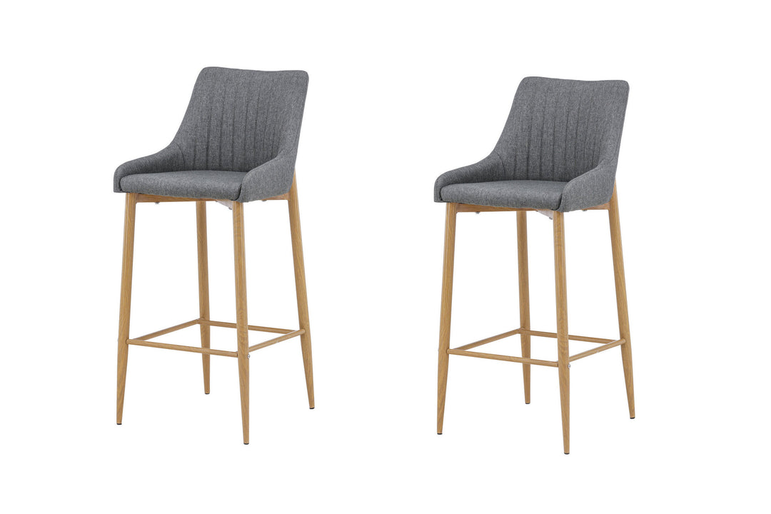 Venture Home Plaza - Bar stool 2-pack - Oak/Dark grey