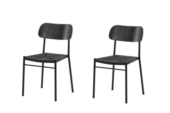 Venture Home Polly Dining Chair 2-pack - Black / Black