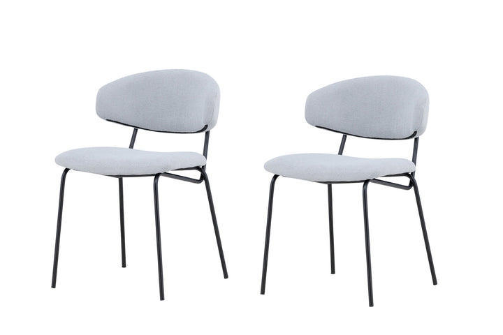 Venture Home Chico Dining Chair 2-pack - Black /  Light blue