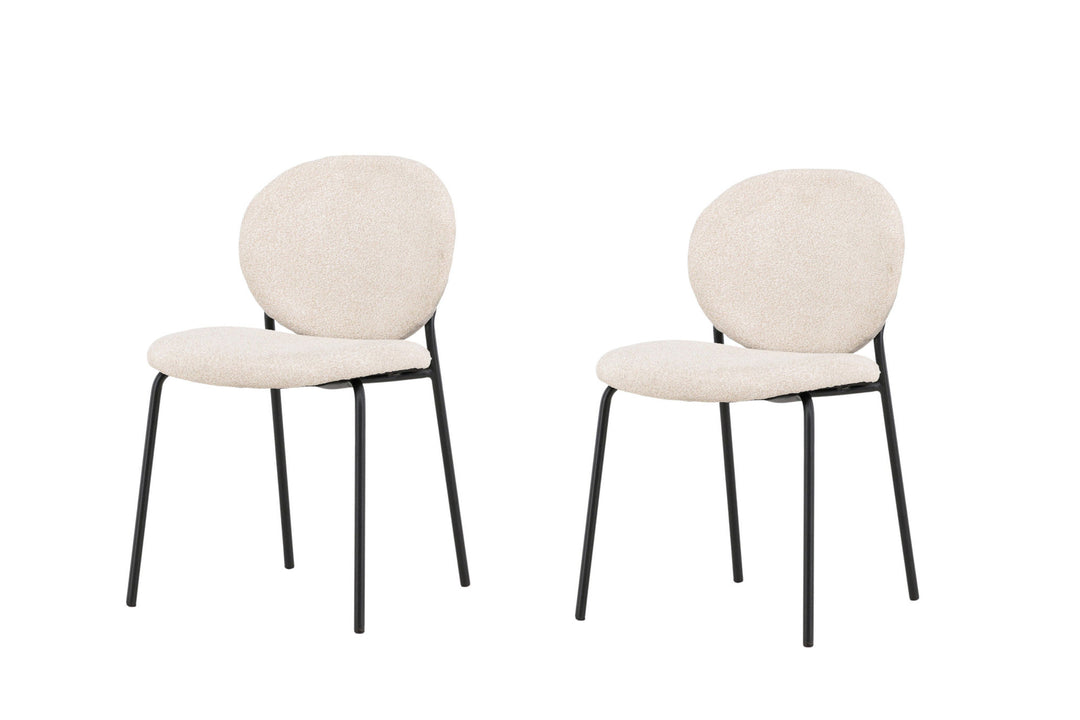Venture Home Vault Dining Chair 2-pack - Black /  Beige / FSC 100%