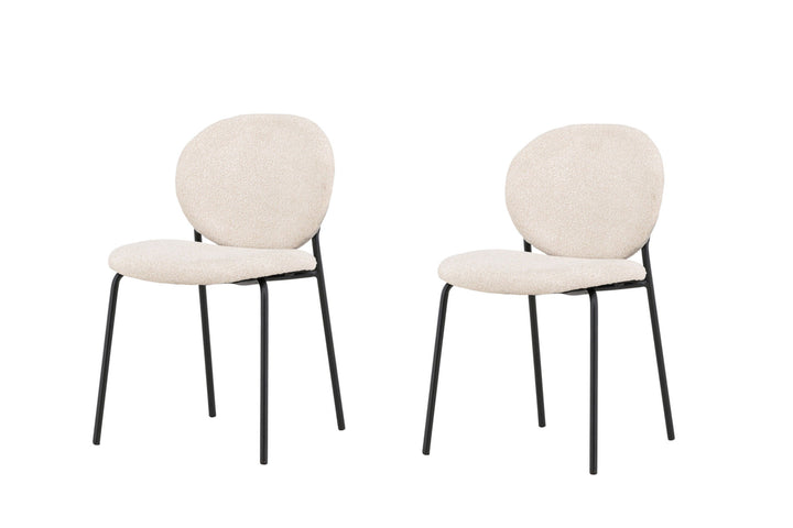 Venture Home Vault Dining Chair 2-pack - Black /  Beige / FSC 100%