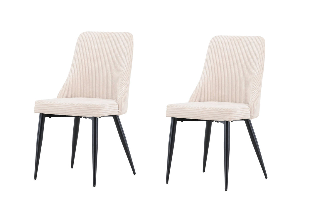 Venture Home Leone Dining Chair 2-pack - Black / Beige / FSC 100%