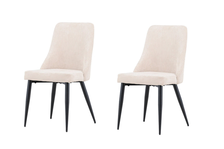 Venture Home Leone Dining Chair 2-pack - Black / Beige / FSC 100%