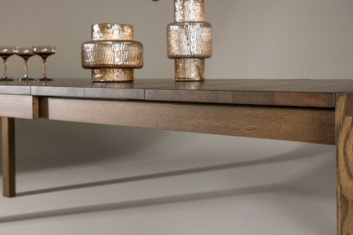 Vind Slider Extention Table - Smoked Oak - 170+40+40cm