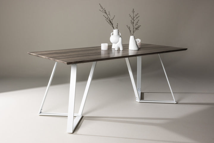 Venture Home Marina Dining Table - Grey "oak" / White Legs