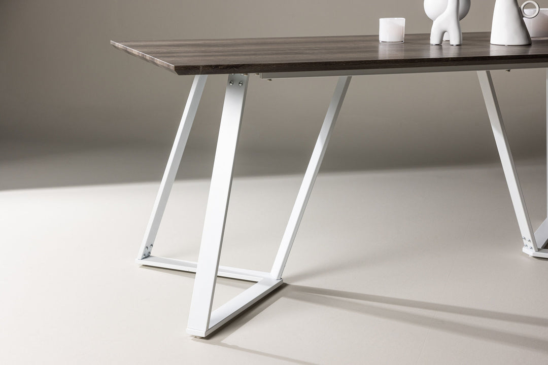 Venture Home Marina Dining Table - Grey "oak" / White Legs