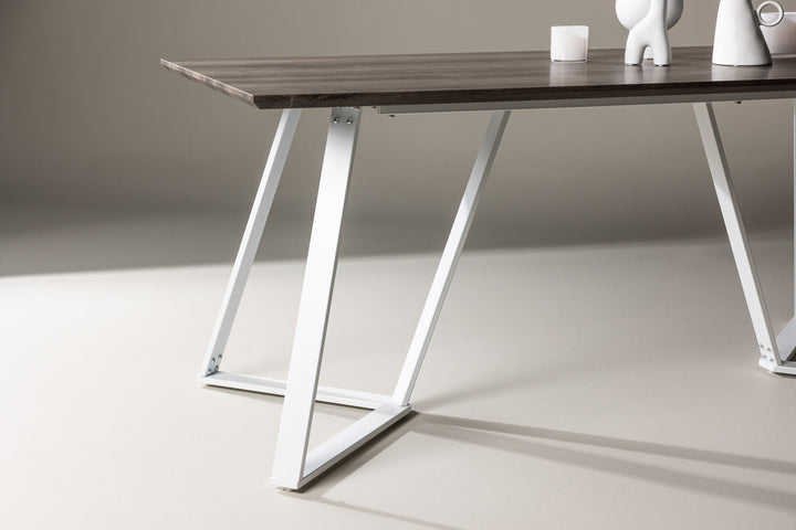 Venture Home Marina Dining Table - Grey "oak" / White Legs