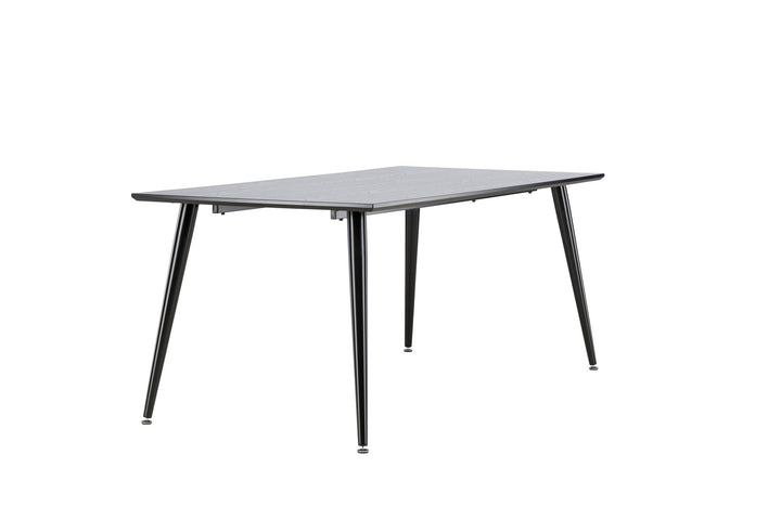 Venture Home Dipp Dining Table - 180*90cm - Black Veneer / all black legs