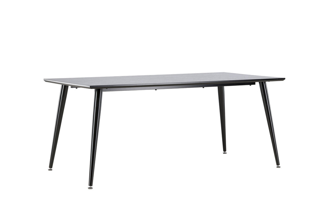Venture Home Dipp Dining Table - 180*90cm - Black Veneer / all black legs