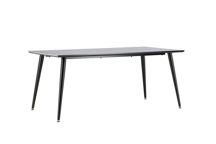 Venture Home Dipp Dining Table - 180*90cm - Black Veneer / all black legs
