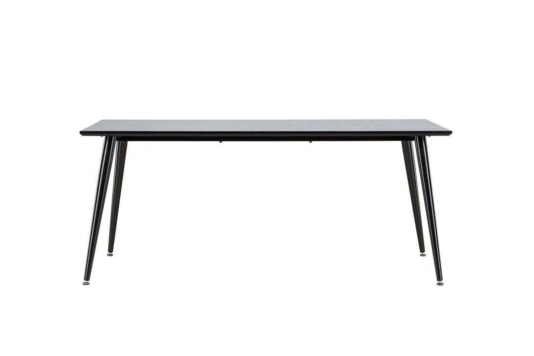Venture Home Dipp Dining Table - 180*90cm - Black Veneer / all black legs