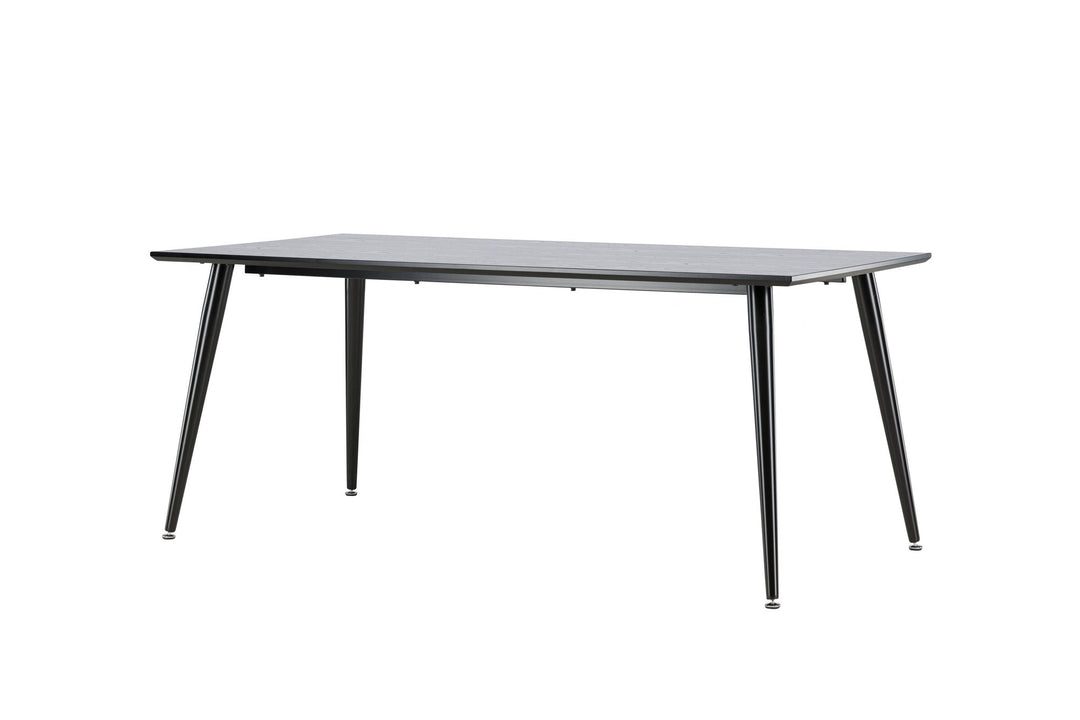 Venture Home Dipp Dining Table - 180*90cm - Black Veneer / all black legs