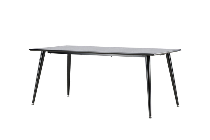 Venture Home Dipp Dining Table - 180*90cm - Black Veneer / all black legs