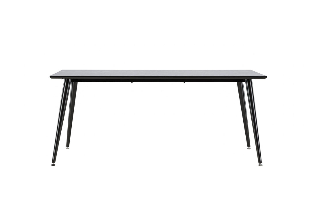 Venture Home Dipp Dining Table - 180*90cm - Black Veneer / all black legs