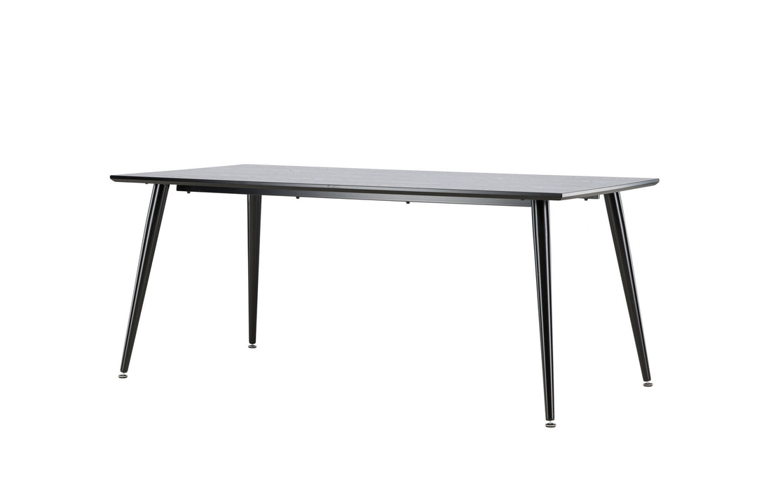 Venture Home Dipp Dining Table - 180*90cm - Black Veneer / all black legs
