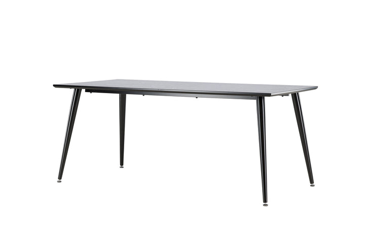 Venture Home Dipp Dining Table - 180*90cm - Black Veneer / all black legs