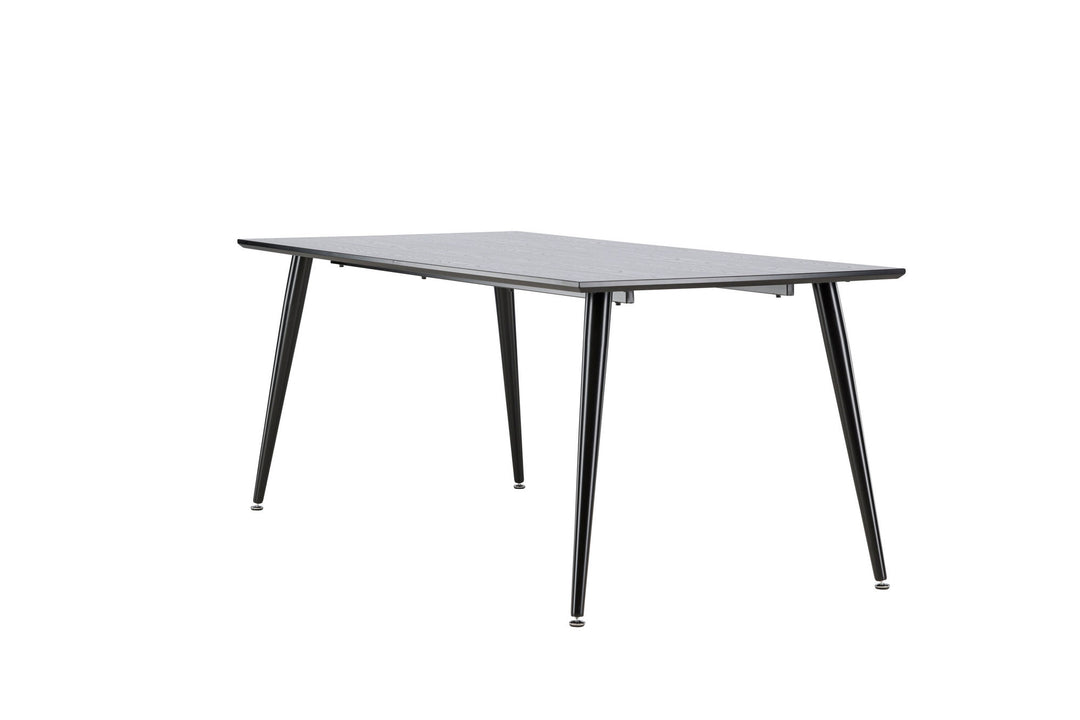 Venture Home Dipp Dining Table - 180*90cm - Black Veneer / all black legs