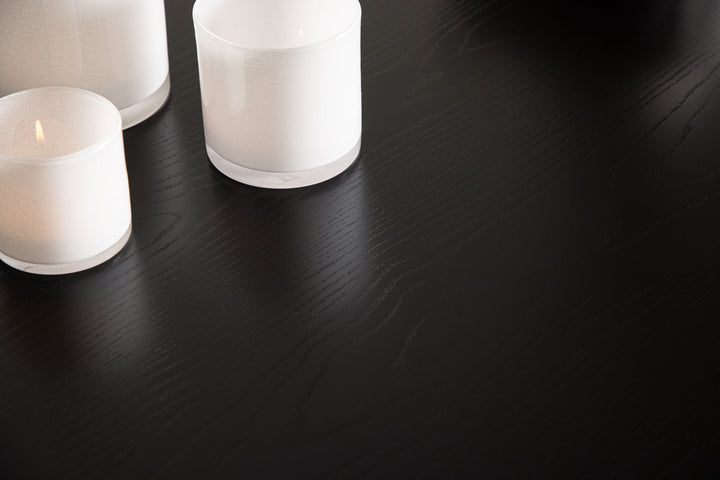 Venture Home Dipp Dining Table - 180*90cm - Black Veneer / all black legs