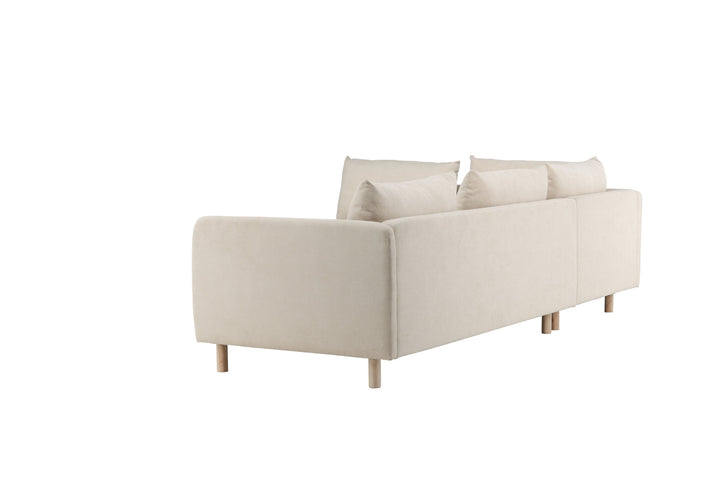 Venture Home Zero Corner Sofa - Woodlook / Beige Fabric