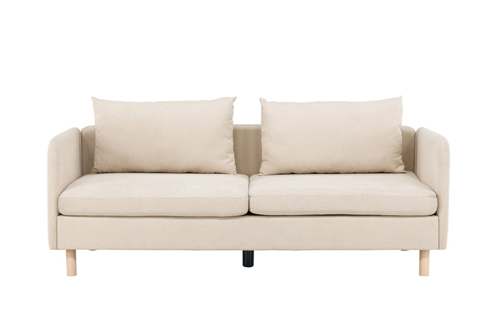 Venture Home Zero 2-seat Sofa - Woodlook / Beige Fabric