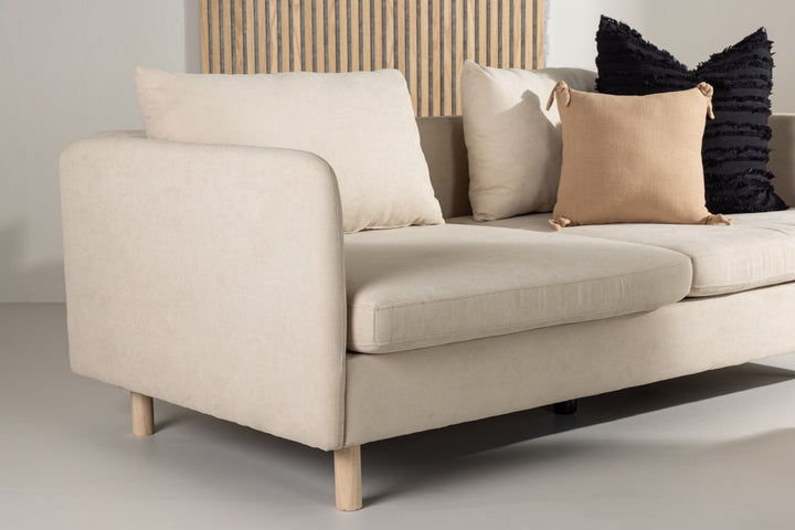 Venture Home Zero 2-seat Sofa - Woodlook / Beige Fabric