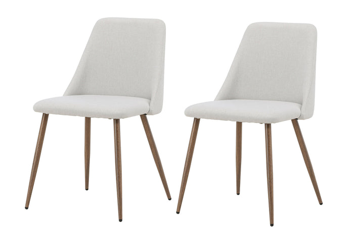 Venture Home Night Dining Chair 2-pack - Mocca  / Beige Linen