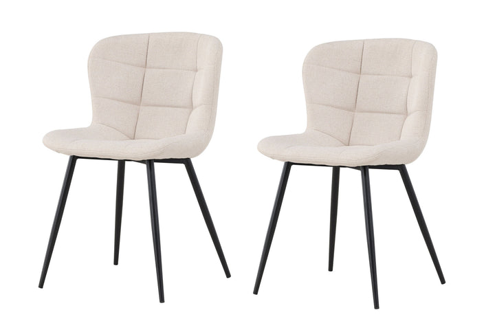 Venture Home Lily Dining Chair 2-pack - Black/ Beige