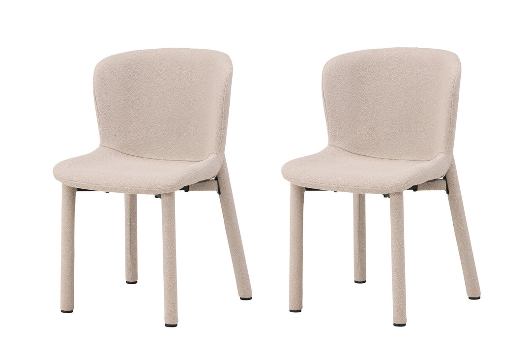Venture Home Astoria Dining Chair 2-pack - Beige Boucle