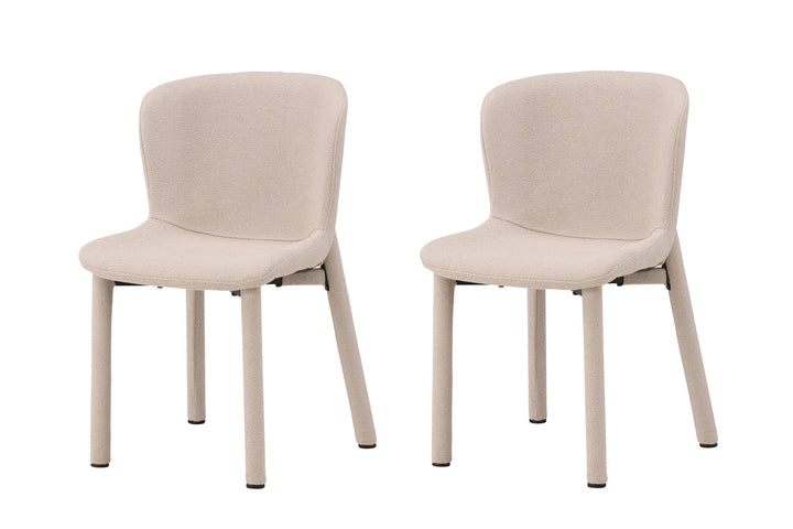 Venture Home Astoria Dining Chair 2-pack - Beige Boucle