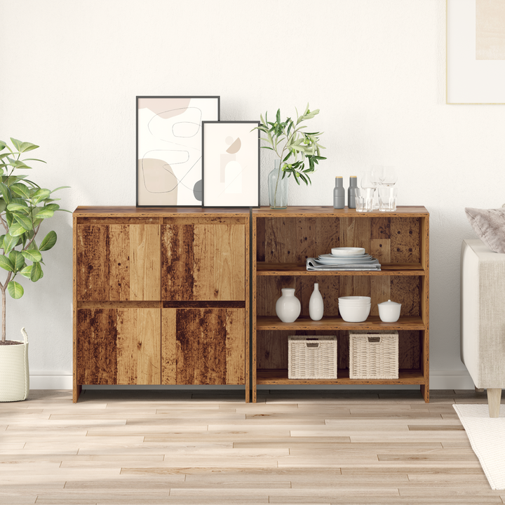 Sideboard 2 pcs Gammelt træ 70 x 41 x 75 cm Konstrueret træ