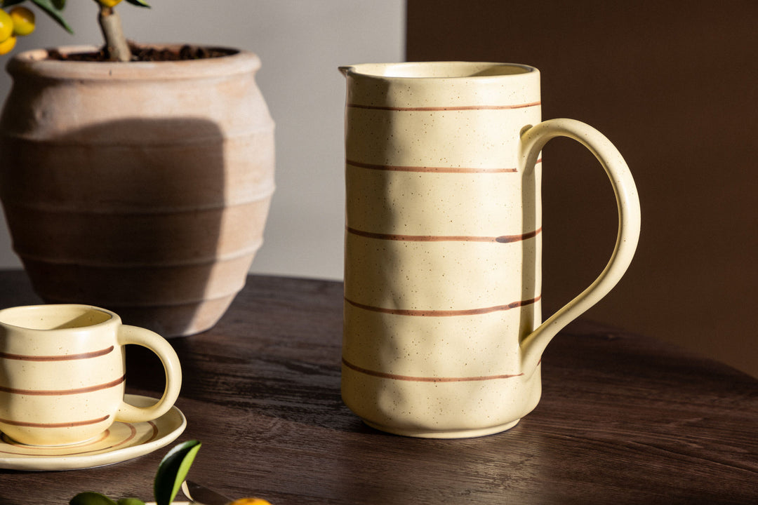 Venture Home Kutie Milk Jug - Beige/brown - 13*22Hcm