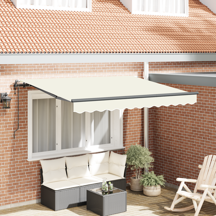Utrækkelig Markise Creme 300 x 200 cm Stof