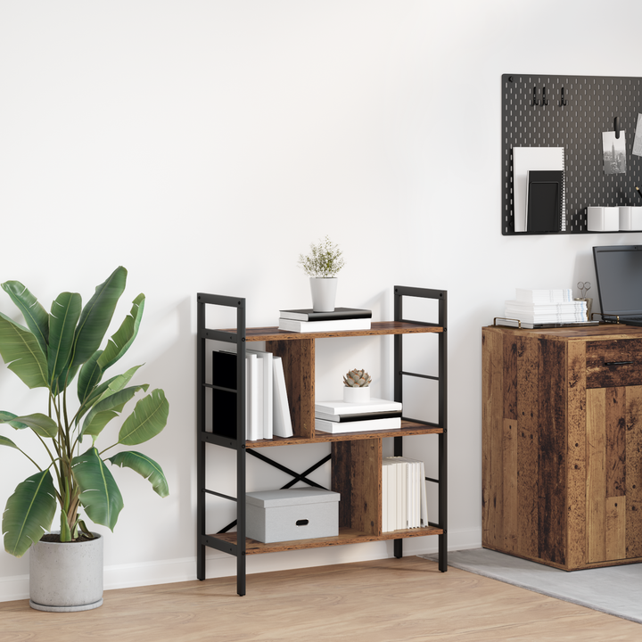 Bogreol Gammelt træ 75 x 30 x 91 cm Konstrueret træ