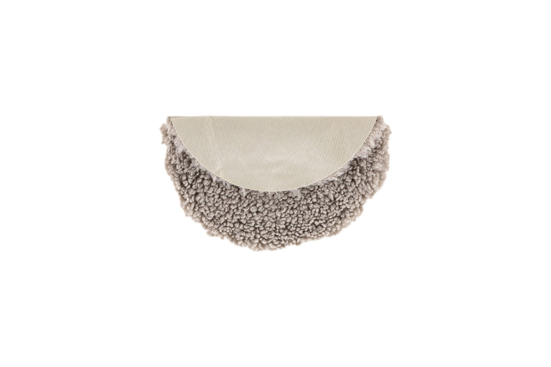 Venture Home Katy  Polyester Teddy - 34*34-  -Round-Light Grey