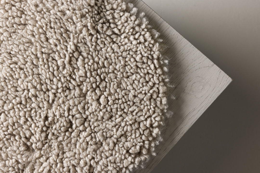 Venture Home Katy  Polyester Teddy - 34*34-  -Round-Light Grey