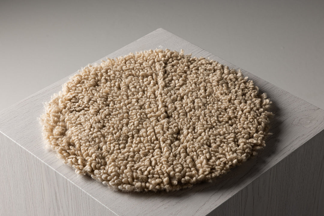 Venture Home Katy  Polyester Teddy - 34*34-  -Round-Beige